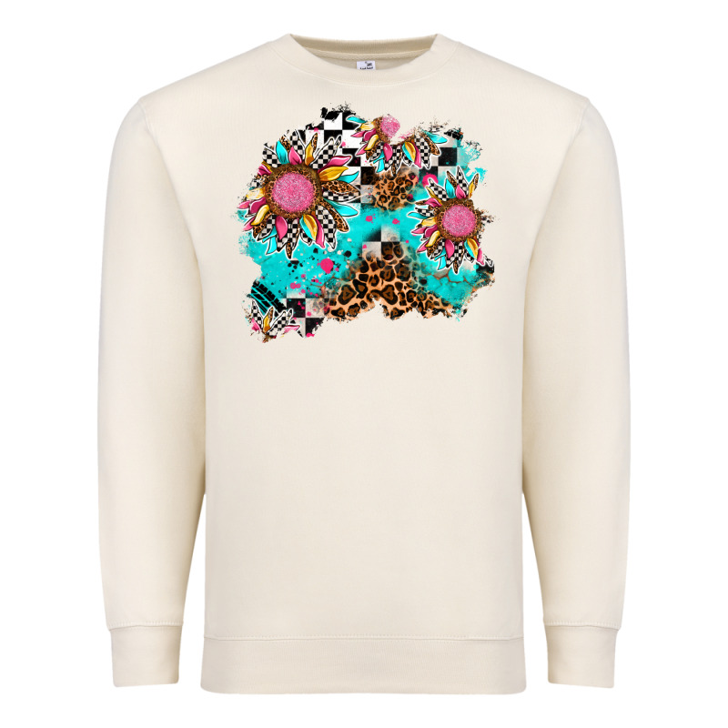 Race Sunflower Patches Premium Sweatshirt by AdoDesignShop | Teevron