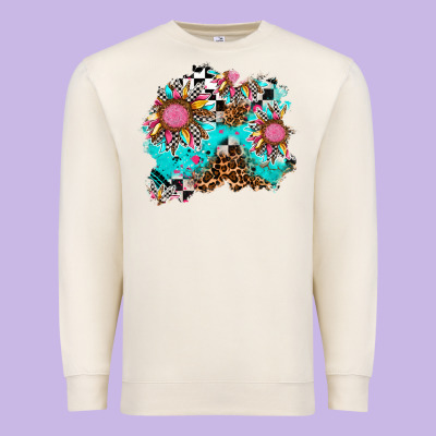 Race Sunflower Patches Premium Sweatshirt Designed By Adodesignshop