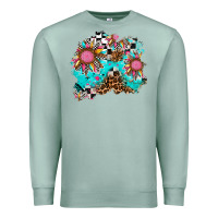 Seafoam race sunflower patches Premium Sweatshirt - AdoDesignShop