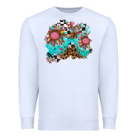 White race sunflower patches Premium Sweatshirt - AdoDesignShop