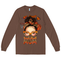 Chestnut basketball messy bun mom Long Sleeve Tee - texasbilliewilder