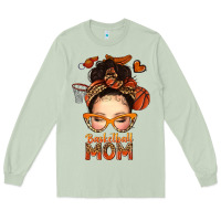 Matcha basketball messy bun mom Long Sleeve Tee - texasbilliewilder