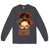 Smoke basketball messy bun mom Long Sleeve Tee - texasbilliewilder