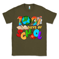 Army Green 100 days of school Classic Tee - texasbilliewilder