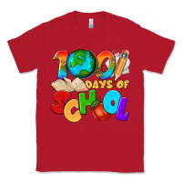 Red 100 days of school Classic Tee - texasbilliewilder