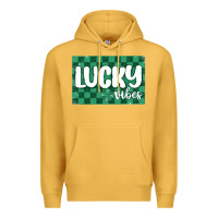 Mustard lucky vibes Premium Hoodie - MaliasSmallBusiness
