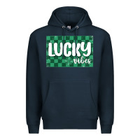 Navy lucky vibes Premium Hoodie - MaliasSmallBusiness