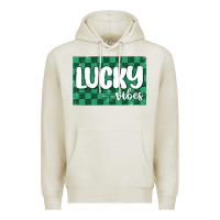 Oatmeal Heather lucky vibes Premium Hoodie - MaliasSmallBusiness