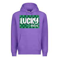 Purple lucky vibes Premium Hoodie - MaliasSmallBusiness