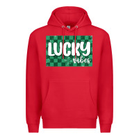 Red lucky vibes Premium Hoodie - MaliasSmallBusiness