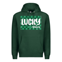 Sports Green lucky vibes Premium Hoodie - MaliasSmallBusiness