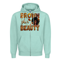 Seafoam brown skin beauty Zipper Hoodie - Zillion Design Studio