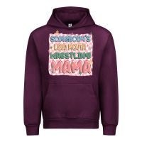 Mauve Wine somebody's loud mouth wrestling mama Urban Hoodie - MaliasSmallBusiness