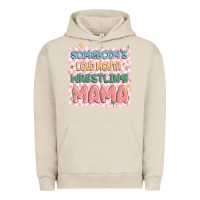 Pigment French Oak somebody's loud mouth wrestling mama Urban Hoodie - MaliasSmallBusiness
