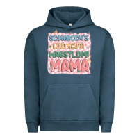 Pigment Midnight Navy somebody's loud mouth wrestling mama Urban Hoodie - MaliasSmallBusiness