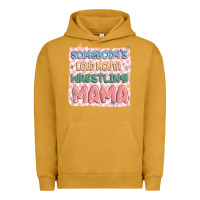 Pigment Peanut Butter somebody's loud mouth wrestling mama Urban Hoodie - MaliasSmallBusiness