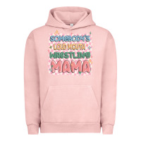 Pigment Salmon somebody's loud mouth wrestling mama Urban Hoodie - MaliasSmallBusiness