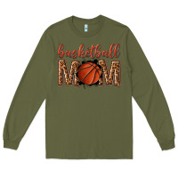 Army Green basketball mom Long Sleeve Tee - texasbilliewilder