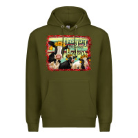 Army Green Hanging With My Heifers Holstein Cows Premium Hoodie - RanaPortraitStore