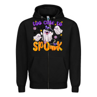 Black Too Cute To Spook Zipper Hoodie - texasbilliewilder