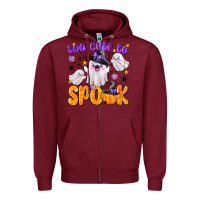 Burgundy Too Cute To Spook Zipper Hoodie - texasbilliewilder