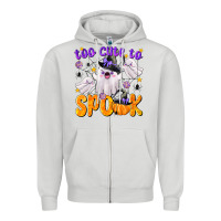 Dove Grey Too Cute To Spook Zipper Hoodie - texasbilliewilder