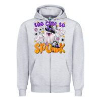 Heather Grey Too Cute To Spook Zipper Hoodie - texasbilliewilder