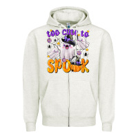 Oatmeal Heather Too Cute To Spook Zipper Hoodie - texasbilliewilder