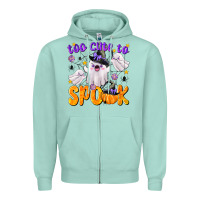 Seafoam Too Cute To Spook Zipper Hoodie - texasbilliewilder