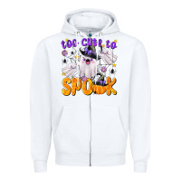 White Too Cute To Spook Zipper Hoodie - texasbilliewilder