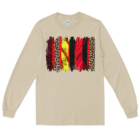 Mushroom softball brushstroke Long Sleeve Tee - Zillion Design Studio