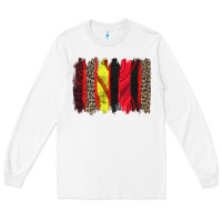 White softball brushstroke Long Sleeve Tee - Zillion Design Studio