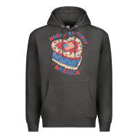 Charcoal Heather happy birthday america Premium Hoodie - MaliasSmallBusiness