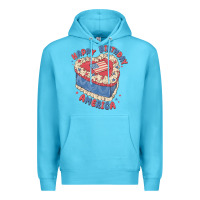Ocean Blue happy birthday america Premium Hoodie - MaliasSmallBusiness