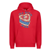 Red happy birthday america Premium Hoodie - MaliasSmallBusiness
