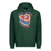 Sports Green happy birthday america Premium Hoodie - MaliasSmallBusiness