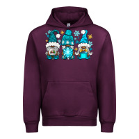 Mauve Wine winter afro gnomies Urban Hoodie - NancyCooperArtShop