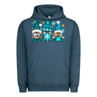 Pigment Midnight Navy winter afro gnomies Urban Hoodie - NancyCooperArtShop