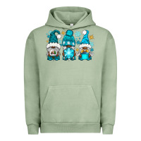 Pigment Oil Green winter afro gnomies Urban Hoodie - NancyCooperArtShop