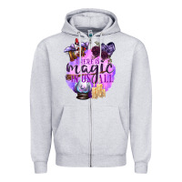 Heather Grey There Is Magic In Us All Zipper Hoodie - texasbilliewilder