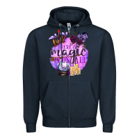 Navy There Is Magic In Us All Zipper Hoodie - texasbilliewilder