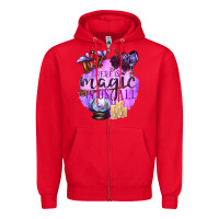Red There Is Magic In Us All Zipper Hoodie - texasbilliewilder