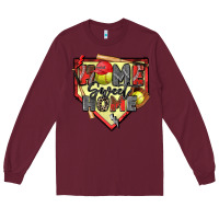 Burgundy home sweet home softball Long Sleeve Tee - Zillion Design Studio