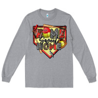 Heather Grey home sweet home softball Long Sleeve Tee - Zillion Design Studio