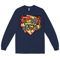 Navy home sweet home softball Long Sleeve Tee - Zillion Design Studio