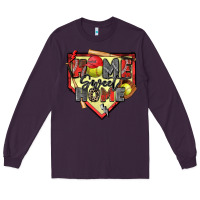 Plum home sweet home softball Long Sleeve Tee - Zillion Design Studio