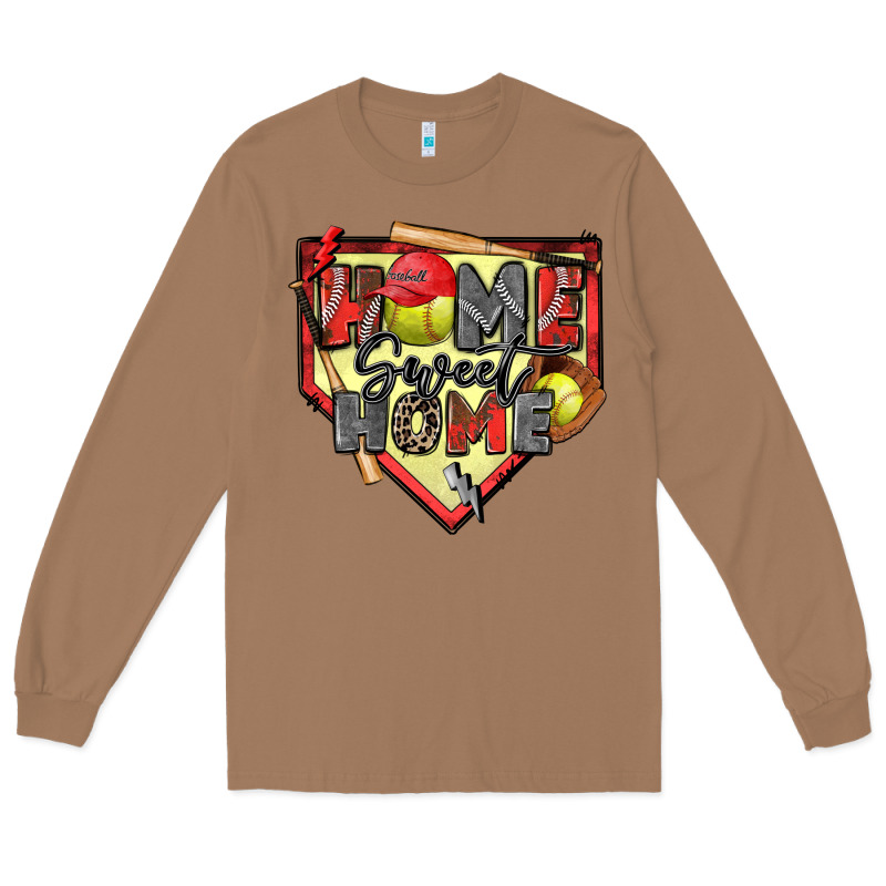 Home Sweet Home Softball Long Sleeve Tee by Zillion Design Studio | Teevron