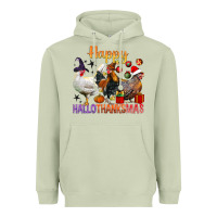 Matcha Happy Hallothanksmas Chick Heavyweight Hoodie - BundleAndBundleShop