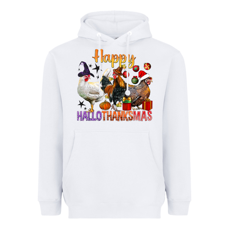 Happy Hallothanksmas Chick Heavyweight Hoodie by BundleAndBundleShop | Teevron