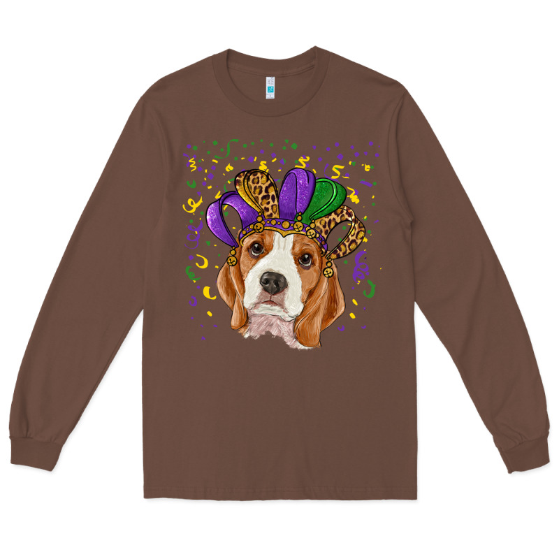 Mardi Gras Beagle Long Sleeve Tee by RanaPortraitStore | Teevron